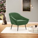 Ver imagem 2 de Poltrona Decorativa Pé Palito de Ferro Giovana Suede D01- D'Rossi Verde
