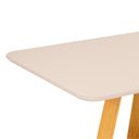 Ver imagem 3 de Mesa de Jantar Tampo Retangular Chanfrado Curvo Ângulo 30 Mad/vid 160 X 90cm Kiara Cedro Bali Off Wh