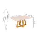 Ver imagem 6 de Mesa de Jantar Tampo Retangular Chanfrado Curvo Ângulo 30 Mad/vid 160 X 90cm Kiara Cedro Bali Off Wh