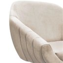 Ver imagem 5 de Poltrona Decorativa Giratória Mm30 Giovana Suede D01- D'Rossi Bege