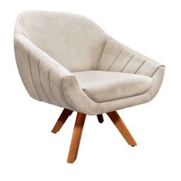 Poltrona Decorativa Giratória Mm30 Giovana Suede D01- D'rossi Bege - 2