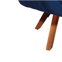 Ver imagem 4 de Poltrona Decorativa Giratória Mm30 Giovana Suede D01- D'Rossi Azul Marinho