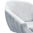 Ver imagem 5 de Poltrona Decorativa Giratória Mm30 Giovana Suede D01- D'Rossi Cinza