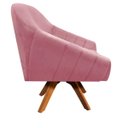 Ver imagem 3 de Poltrona Decorativa Giratória Mm30 Giovana Suede D01- D'Rossi Rosê