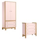 Ver imagem 2 de Conjunto de Guarda Roupa 5055 com Comoda Flora 5135