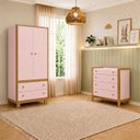 Ver imagem 1 de Conjunto de Guarda Roupa 5055 com Comoda Flora 5135