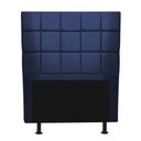 Ver imagem 2 de Cabeceira Estofada Espanha 90cm Solteiro para Cama Box Suede Azul Marinho - Gat Magazine