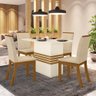 Conjunto Sala de Jantar Tampo MDF 120 Cm 04 Cadeiras Marilia Casa 812 - 1
