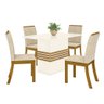 Conjunto Sala de Jantar Tampo MDF 120 Cm 04 Cadeiras Marilia Casa 812 - 4