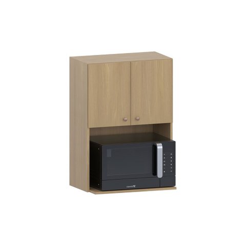 Armário Aéreo 60cm com Nicho para Microondas 2 Portas Classic Luciane Móveis
