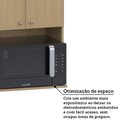 Ver imagem 7 de Armário Aéreo 60cm com Nicho para Microondas 2 Portas Classic Luciane Móveis
