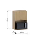 Ver imagem 4 de Armário Aéreo 60cm com Nicho para Microondas 2 Portas Classic Luciane Móveis