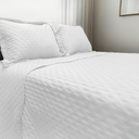 Ver imagem 2 de Kit Cobre Leito Casal Colcha 300 Fios Dupla Face 3 Peças Porta Travesseiro Aba Americana Balle Branc