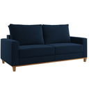 Ver imagem 2 de Conjunto Estofado Living 3 Lugares + 1 Poltrona Napoles Veludo Azul - Casa Giulia