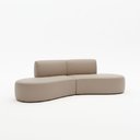 Ver imagem 3 de Sofá Orgânico Módulo Curvo Savana + Puff Corino Modena Bege - Montanari's Decor