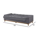 Ver imagem 3 de Sofá Cama 2 Lugares Living M-157 Veludo Martins Grafite