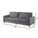 Ver imagem 2 de Sofá Cama 2 Lugares Living M-157 Veludo Martins Grafite