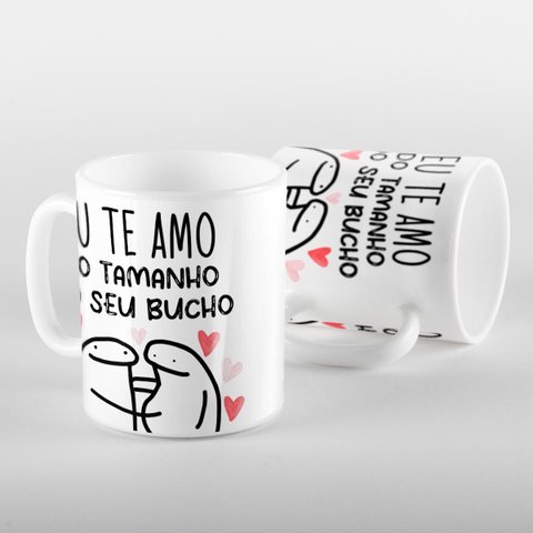 Caneca Flork Eu Te Amo do Tamanho do Seu Bucho