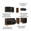 Ver imagem 5 de Armário de Cozinha Completa 220cm Rustic/Preto Parma Madesa 03