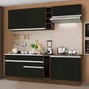 Ver imagem 1 de Armário de Cozinha Completa 220cm Rustic/Preto Parma Madesa 03