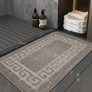 2 Tapete Banheiro Grego Grande Antiderrapante Ce Ka 50x80