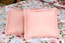 Ver imagem 3 de Kit 5 Pçs Cobre Leito Colcha Casal Queen Belize com Babados: Buquê Rosa