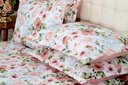 Ver imagem 2 de Kit 5 Pçs Cobre Leito Colcha Casal Queen Belize com Babados: Buquê Rosa
