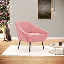 Ver imagem 2 de Kit 2 Poltronas Giovana Suede Pés Palito Ferro - D'Rossi - Rose