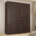 Ver imagem 2 de Guarda Roupa Casal Munique 8 Portas e 2 Gavetas Café Touch - Demóbile