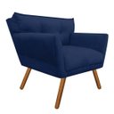 Ver imagem 5 de Kit Namoradeira e 02 Poltronas Anitta Suede Pés Palito - D'Rossi - Azul Marinho