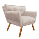Ver imagem 5 de Kit Namoradeira e 02 Poltronas Anitta Suede Pés Palito - D'Rossi - Bege