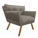 Ver imagem 4 de Kit Namoradeira e 02 Poltronas Anitta Suede Pés Palito - D'Rossi - Marrom Rato