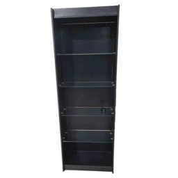 Prateleira Vidro Expositor Preto 185x64x32cm - Deep - 1