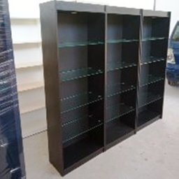 Prateleira Vidro Expositor Preto 185x64x32cm - Deep - 4