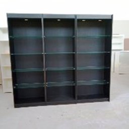 Prateleira Vidro Expositor Preto 185x64x32cm - Deep - 2