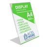 Display Acrílico Porta Folha Papel A4 L Vertical Mesa Balcão - 1