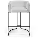 Ver imagem 6 de Kit 02 Banquetas Decorativas Fixas Base De Aço Preto Betina D02 Corano Branco C-12 - Lyam Decor