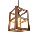 Ver imagem 1 de Luminária Teto Pendente Estilo Industrial Madeira Nobre Nog