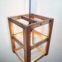 Ver imagem 6 de Luminária Teto Pendente Estilo Industrial Madeira Nobre Nog