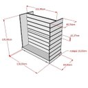 Ver imagem 2 de Gôndola Em MDF Expositor Canaletado Modelo HG 130x130x64 cm Comac