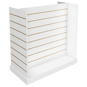 Gôndola Em MDF Expositor Canaletado Modelo HG 130x130x64 cm Comac