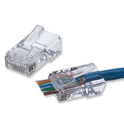 Conector para Cabo de Rede Ez-rj45 Vazado Cat5e Ez Crimp Pacote com 100un Exbom Cont-rj45c100 - 2