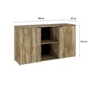 Ver imagem 3 de Armário Baixo com 02 Portas e Nicho 75x135x42cm Wlab135 Carvalho Preto