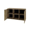 Ver imagem 2 de Armário Baixo com 02 Portas e Nicho 75x135x42cm Wlab135 Carvalho Preto