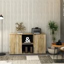 Ver imagem 6 de Armário Baixo com 02 Portas e Nicho 75x135x42cm Wlab135 Carvalho Preto