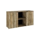 Ver imagem 1 de Armário Baixo com 02 Portas e Nicho 75x135x42cm Wlab135 Carvalho Preto