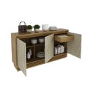 Ver imagem 7 de Balcão Buffet 1,60mt com Acabamento Palha Bb2611 Tecno Mobili Natural/palha