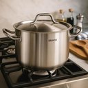 Ver imagem 4 de Tampa em Aço Inox 32cm Profissional Brinox Panelas Caçarolas Frigideiras Caldeirões