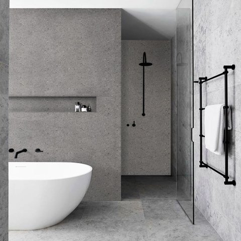 Papel de Parede Lavavel para Banheiro Cozinha Revestimento Quartzo Cinza Matrix Tacolado 0,58 X 1,00