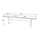 Ver imagem 4 de Mesa de Reunião 8 Pessoas 2,70m Mac Branco 2 Caixas Tomadas